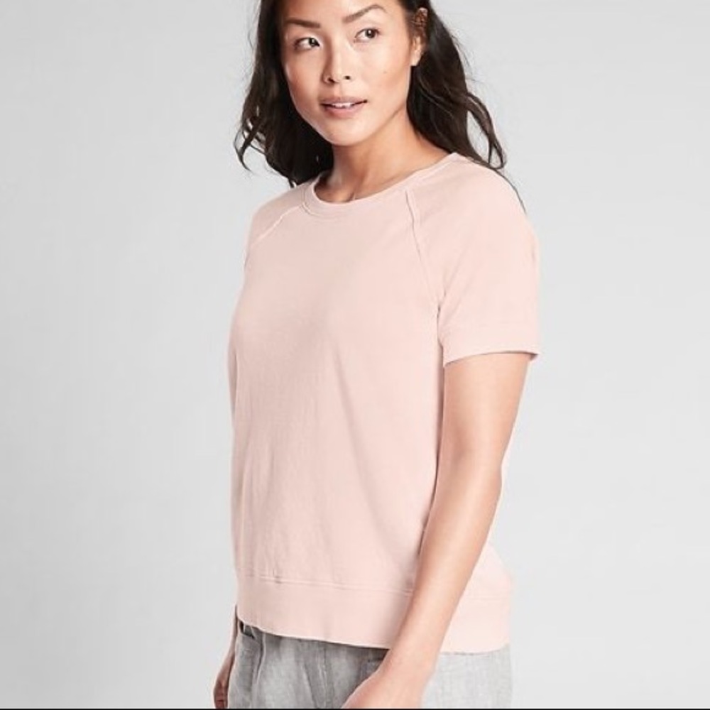 Athleta Sundown Sweatshirt Tee light pink L